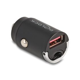   Delock Mini autós töltő A-típusú USB 18 W-tal (DL-64277)