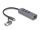 Delock 3 portos USB 5 Gbps Hub + Gigabit LAN USB Type-C  csatlakozóval vagy A-típusú USB csatlakozóval fém vázban