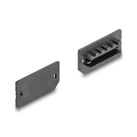   Delock Por elleni védő borítás E-típusú kulcs A USB-hez vagy kulcs B anyához 10 db. Fekete (DL-64286)