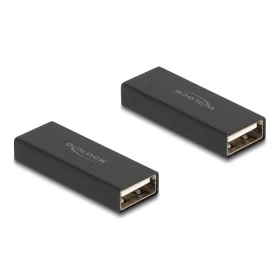   Delock A-típusú USB 2.0 fém adapter anya - anya (DL-65106)