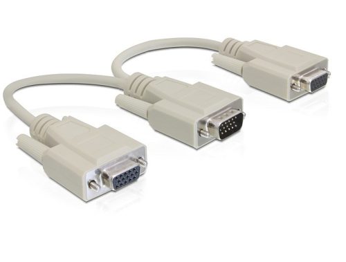 Delock VGA apa > 2 x VGA anya adapter, 20 cm