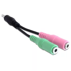   Delock sztereó jack apa 3.5 mm > 2 x Stereo jack anya adapter, 3.5 mm (DL-65344)