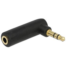   Delock Adapter Audio Stereo Jack 3,5 mm-es 3 tűs apa > szögletes anya (DL-65364)