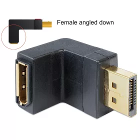   Delock Displayport apa > Displayport anya adapter, lefelé forgatott (DL-65382)