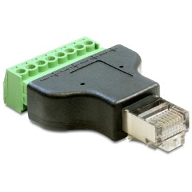   Delock adapter RJ45 apa > terminál tömb, 8 pin 2-részes (DL-65389)