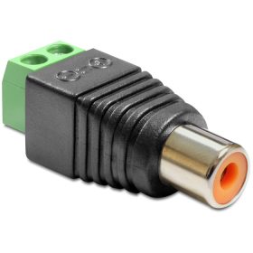  Delock Adapter RCA anya> Terminál Blokk 2 érintkezővel (DL-65418)