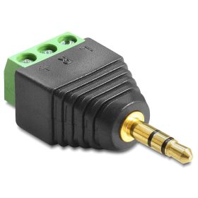   Delock Adapter sztereó dugó 3.5 mm > Terminál blokk 3 érintkezővel (DL-65419)