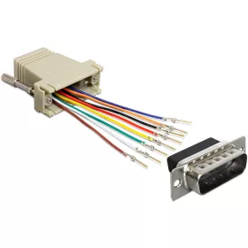   Delock adapter Sub-D 15 Pin apa > RJ45 anya, szerelő készlet (DL-65432)