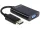 Delock Displayport apa > VGA 15 pin anya + audio + táp adapter (DL-65439)