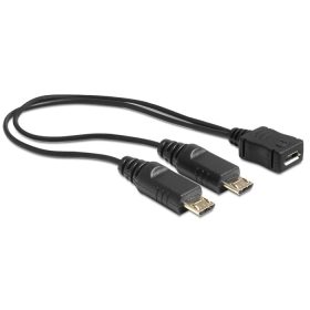   Delock USB micro B anya > 2 x USB micro-B apa kábel, 20.5 cm (DL-65440)