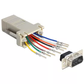   Delock Sub-D 9 Pin apa > RJ45 anya adapter, szerelő készlet (DL-65462)