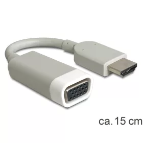   Delock adapter HDMI-A apa > VGA anya,15 cm, szürke (DL-65469)