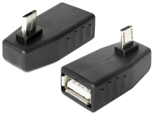 Delock adapter USB micro-B apa > USB 2.0-A anya, OTG, 270 -ban forgatott