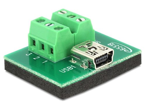 Delock adapter Mini USB anya > Terminal Block 6 pines
