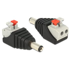   Delock DC 5.5 x 2.1 mm apa > Terminal Block nyomógombbal 2 pines adapter (DL-65523)