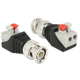   Delock BNC apa > Terminal Block nyomógombbal 2 pines adapter (DL-65525)