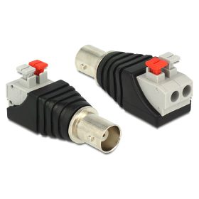   Delock BNC anya > Terminal Block nyomógombbal 2 pines adapter (DL-65526)