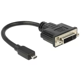   Delock HDMI mikro-D dugó - DVI 24+5 pol. aljzat átalakító, 20 cm kábel (DL-65563)