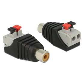   Delock adapter RCA aljzat - 2 pol. nyomógombos sorkapocs (DL-65565)