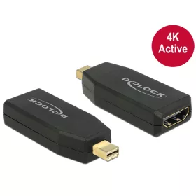   Delock Adapter mini Displayport 1.2-dugós csatlakozó > HDMI-csatlakozóhüvely 4K aktív, fekete (DL-65581)