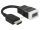 Delock Adapter HDMI-A dugó > VGA hüvely audióval, 15cm, fekete-fehér