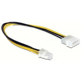   Delock P4 apa   Molex 4 tűs apa, 30 cm-es hálózati kábel (DL-65611)