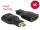 Delock adapter Gyors-sebességű HDMI Ethernettel - HDMI micro-D apa véggel > HDMI-A anya 4K fekete (DL-65664)