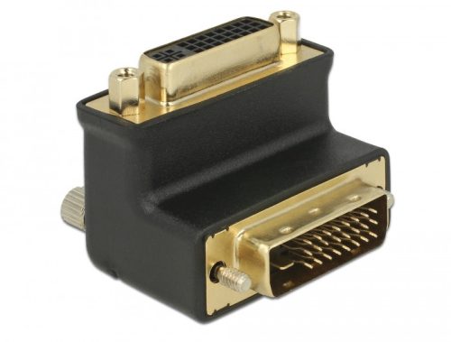 Delock Adapter DVI 24+1 dugó > DVI 24+5 90 fokban ívelt hüvely