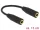 Delock Adapter Audio sztereó jack 3,5 mm-es, 4 pólusú anya > anya 13 cm (DL-65896)