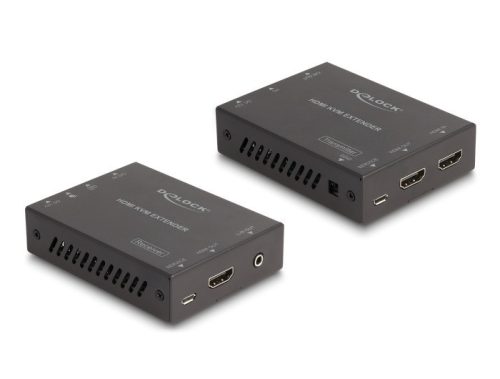 Delock HDMI KVM hosszabbító készlet Cat.6 kábelen keresztül 4K 60 Hz 70 m