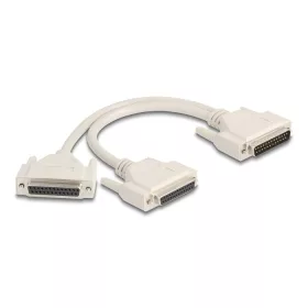   Delock Y osztott kábeles adapter D-Sub 25 tűs apa - 2 x D-Sub 25 tűs anya csavarokkal 30 cm (DL-65959)