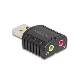   Delock Külső USB hangkártya 24 bit / 96 kHz Plug & Play mód Windows, MAC, Linux, Chrome operációs rendszerekhez (DL-65964)