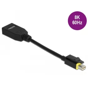   Delock Mini DisplayPort 1.4   DisplayPort adapter retesszel záró funkcióval 8K 60 Hz (DL-65978)