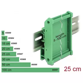 Delock Laprögzítő 25 cm hosszú DIN Rail-ekhez (DL-65987)