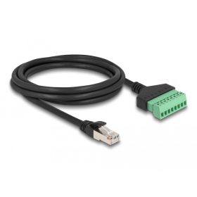   Delock RJ45 Kábel Cat.6 apa - Terminal Block Adapter 2 m 2-rész (DL-66041)