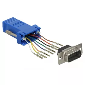   Delock Kék Sub-D 9-tűs apa  RJ45 anya összekötő adapter (DL-66167)