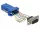 Delock Kék Sub-D 9-tűs apa  RJ45 anya összekötő adapter (DL-66167)