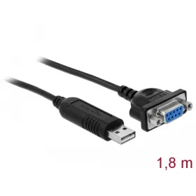   Delock USB 2.0 soros RS-232 adapterhez kompakt soros konnektor házzal (DL-66281)