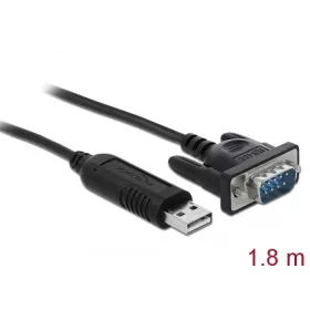   Delock USB 2.0 soros RS-485 adapterhez 15 kV ESD védelemmel és egy kompakt soros konnektor házzal (DL-66283)