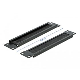 Delock 10 , fekete, 1U-s kábelrendező kefe (DL-66287)