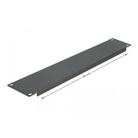   Delock 19 , fekete, 2U-s hálózati szekrény tömör borító (DL-66290)