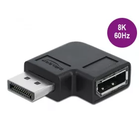   Delock DisplayPort 1.4 adapter csatlakozó aljzathoz 90   -kal balra dőlve 8K 60 Hz (DL-66296)