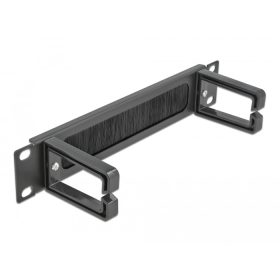   Delock 10  kábelrendező fésűs panel, 2 hurokkal 1U, fekete (DL-66485)