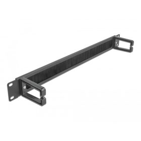   Delock 19  kábelrendező fésűs panel, 2 hurokkal 1U, fekete (DL-66486)