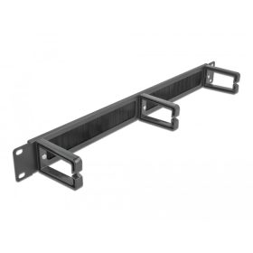   Delock 19  kábelrendező fésűs panel, 3 hurokkal 1U, fekete (DL-66488)