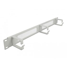   Delock 19" kábelrendező fésűs panel, 3 hurokkal 1U, szürke (DL-66542)