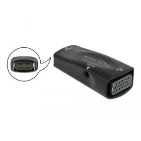   Delock Átalakító HDMI-A aljzat - VGA aljzat 1080p audioval (DL-66560)