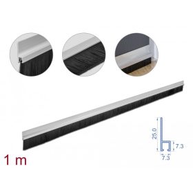   Delock 40 mm hosszú, egyenes kefeszalag 1 m hosszú alumínium foglalattal (DL-66651)