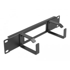   Delock 10  kábel rendező panel nyílással és 2 hurokkal 1U fekete (DL-66654)