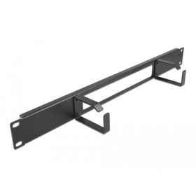   Delock 19  kábel rendező panel nyílással és 2 hurokkal 1U fekete (DL-66655)